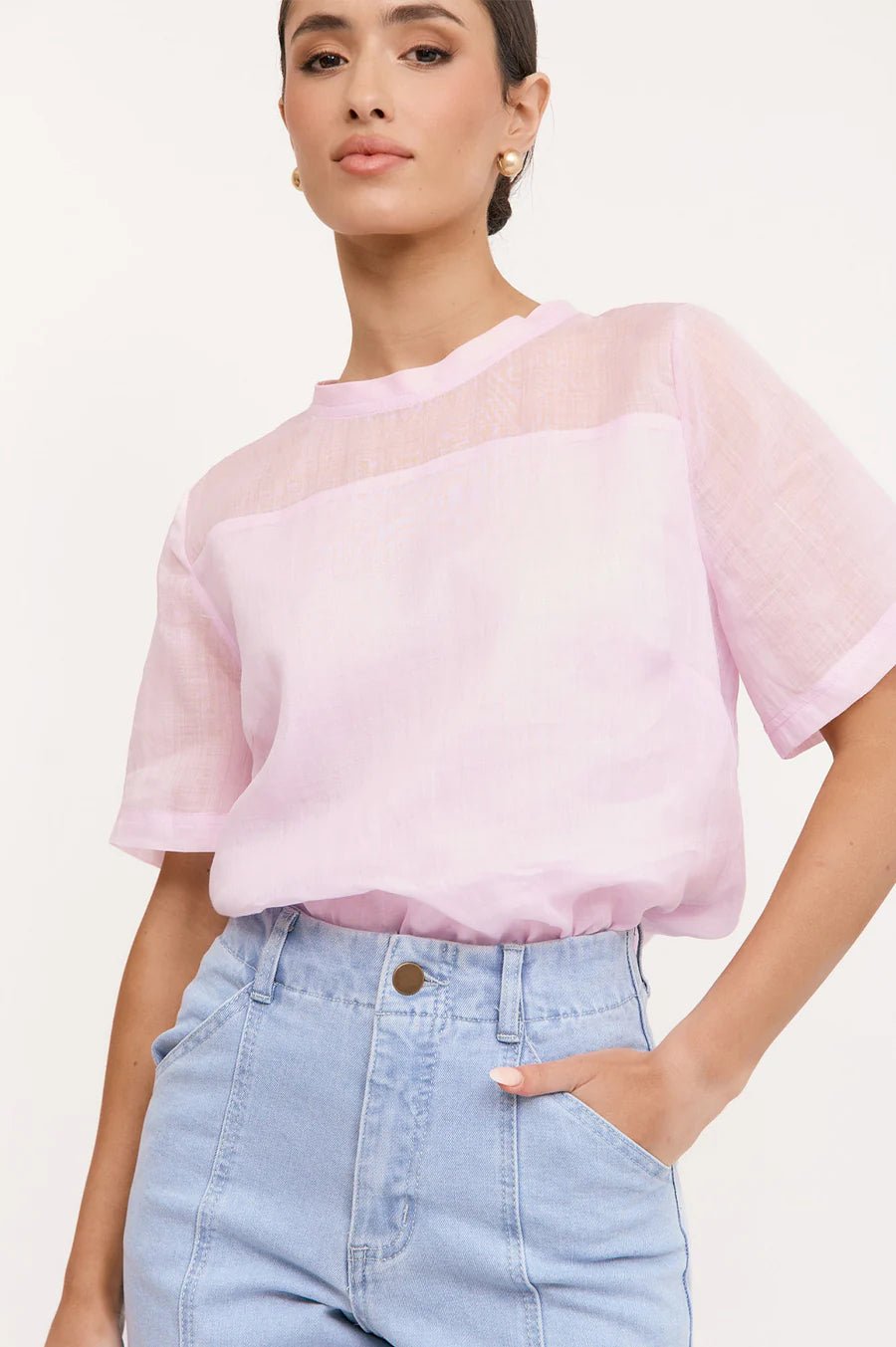 Arden Ramie Top (Pink) - Something For Me​​