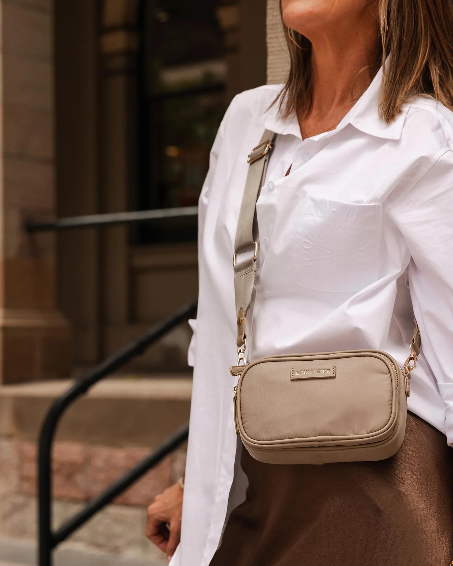 Cali Nylon Crossbody Bag (Beige) - Something For Me​​