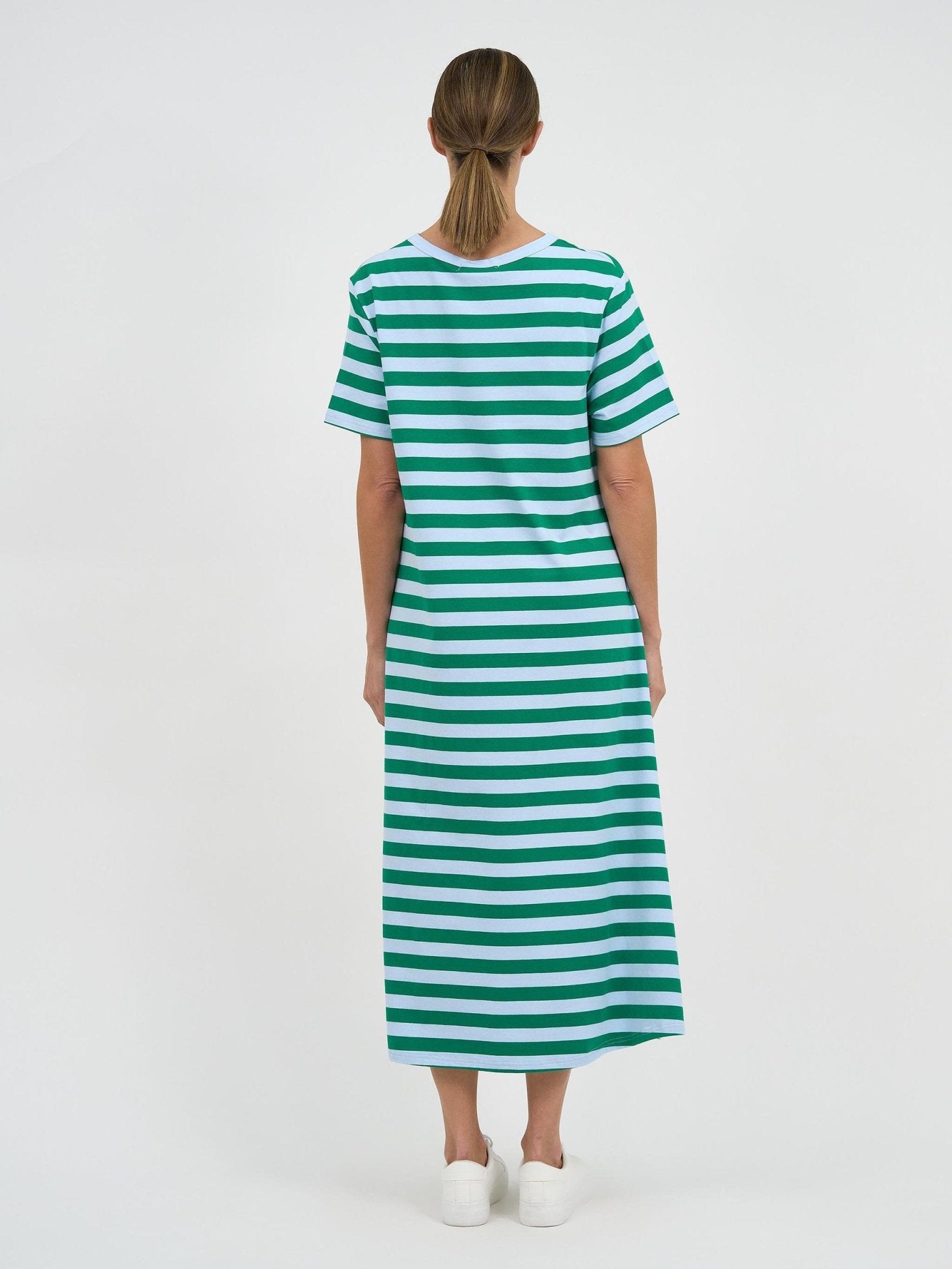 Jersey Stripe Dress (Green) - Something For Me​​