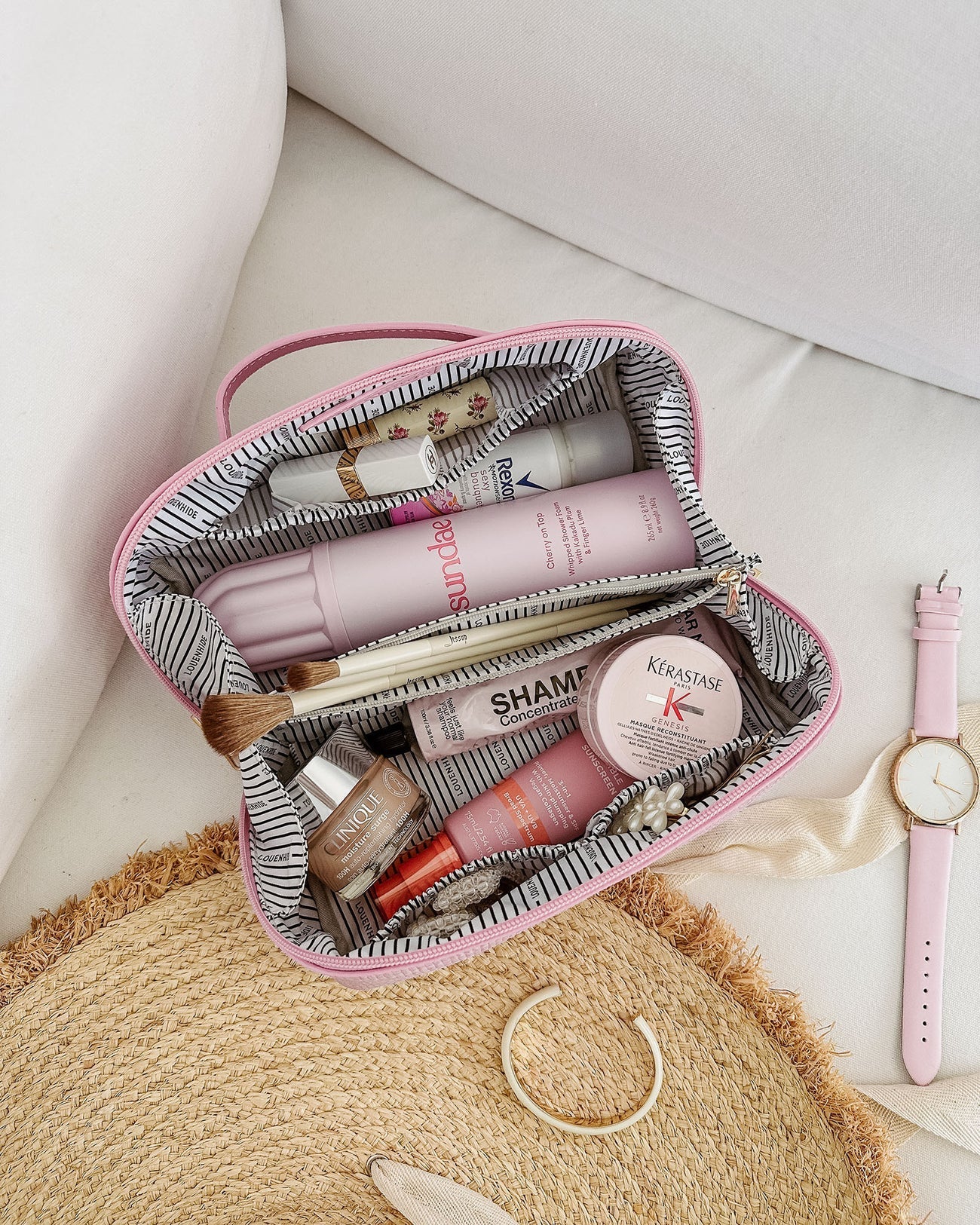 Mary Jayne Cosmetic Bag Set (Pink) - Something For Me​​