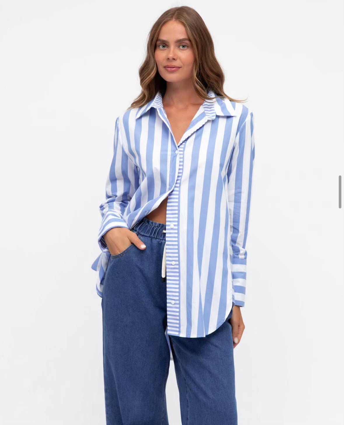 Stripe Shirt (Blue) - Something For Me​​