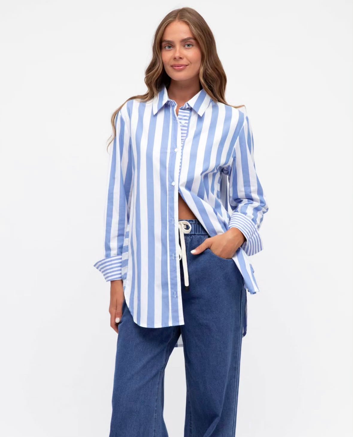 Stripe Shirt (Blue) - Something For Me​​