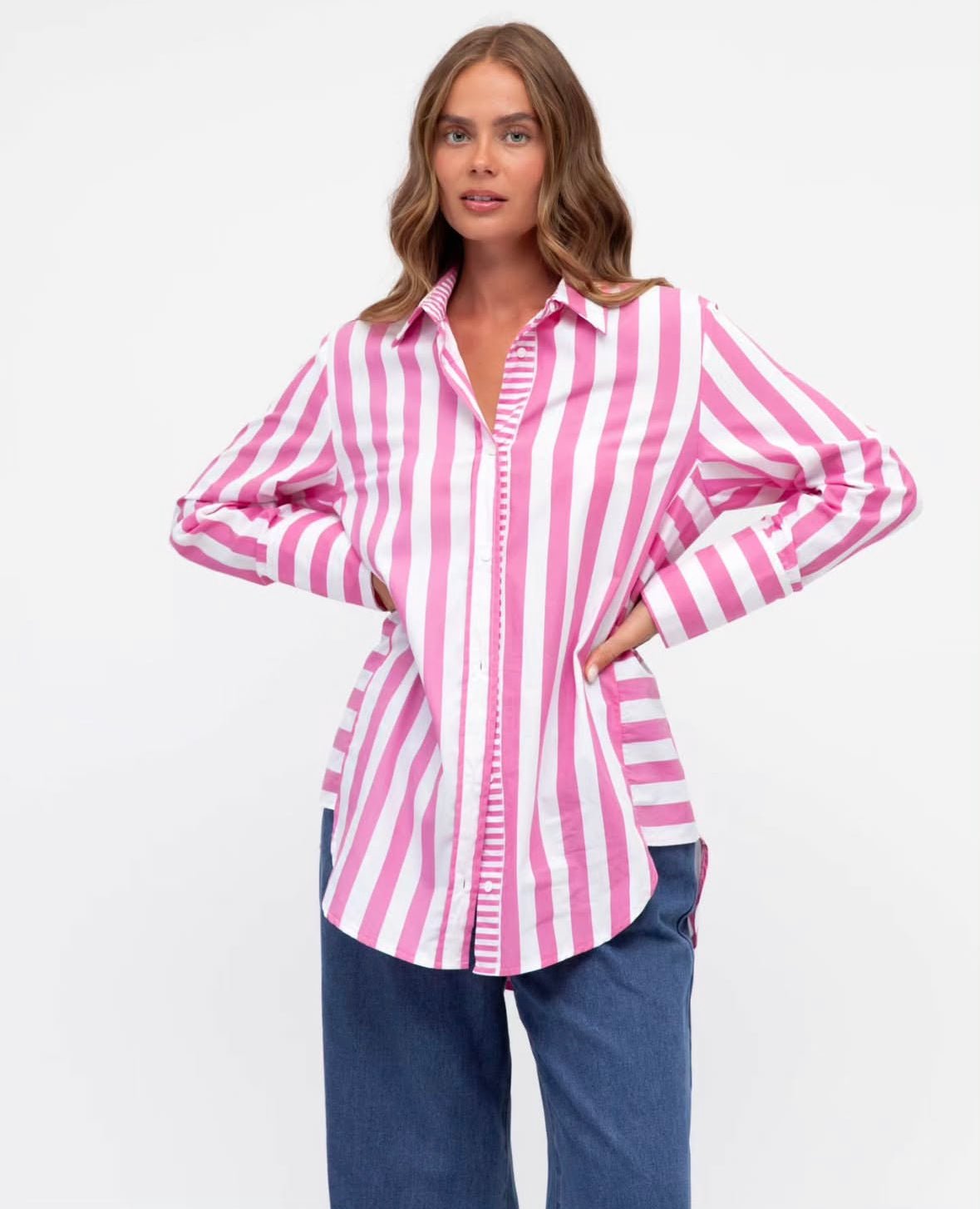 Stripe Shirt (Pink) - Something For Me​​