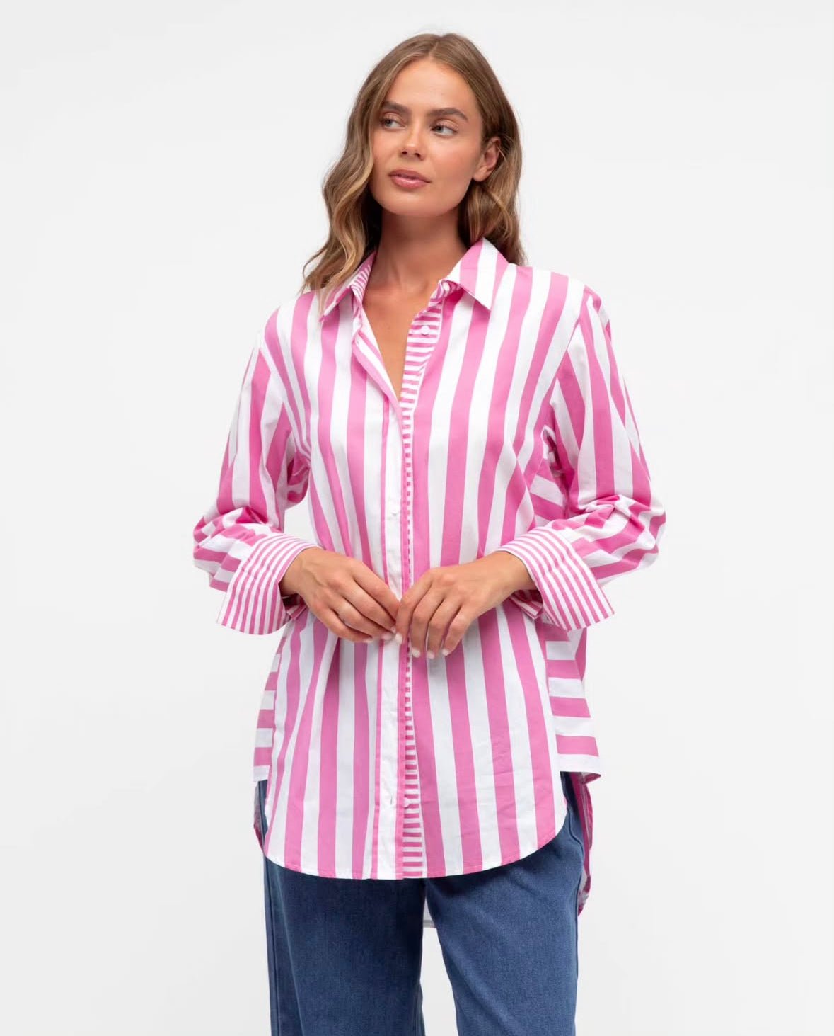 Stripe Shirt (Pink) - Something For Me​​