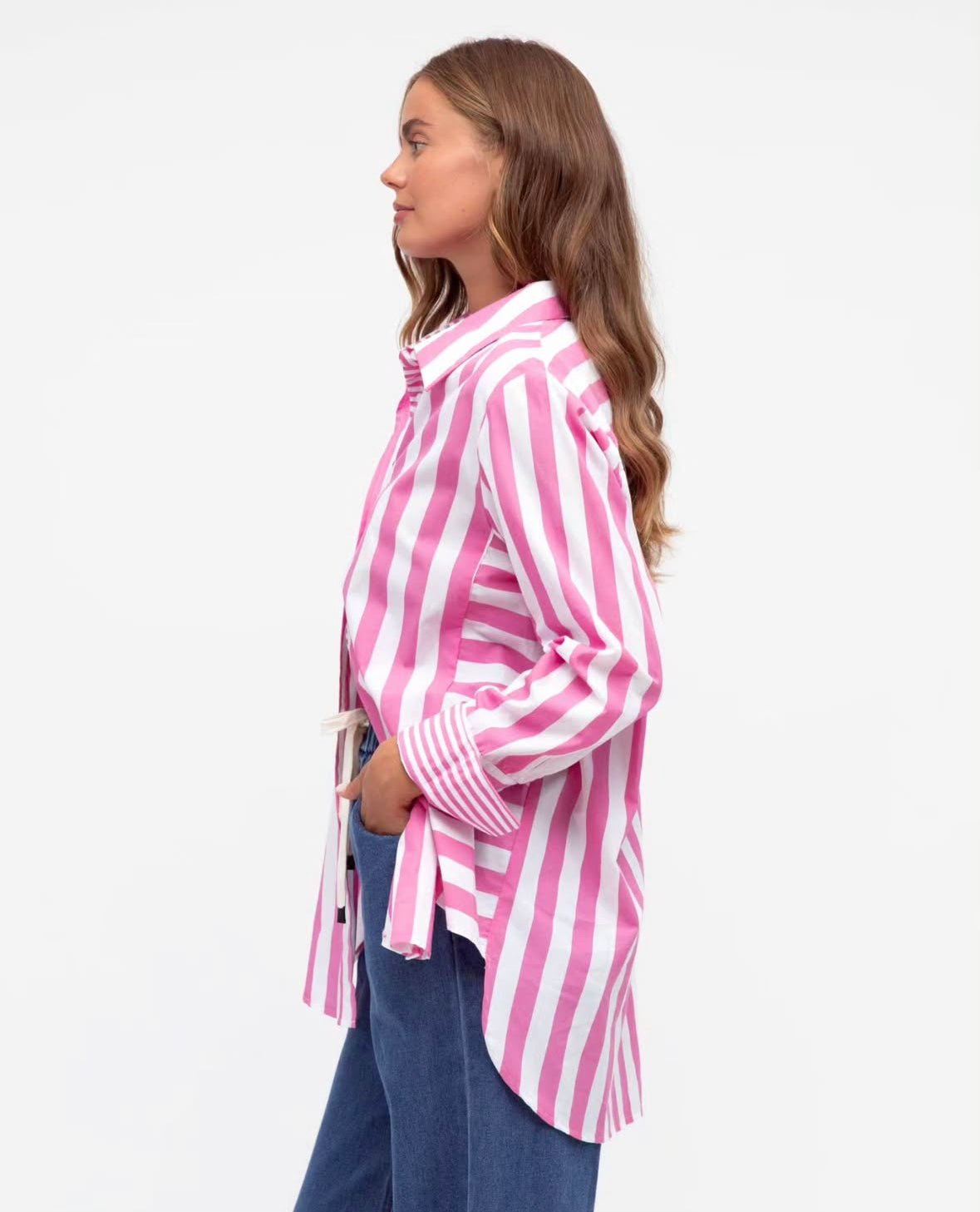 Stripe Shirt (Pink) - Something For Me​​