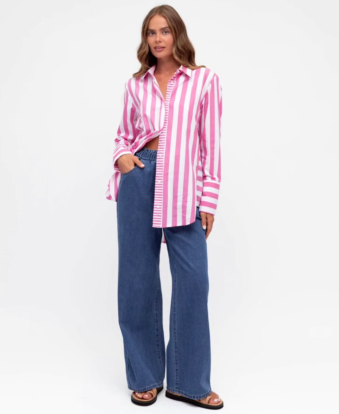 Stripe Shirt (Pink) - Something For Me​​